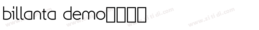 billanta demo字体转换